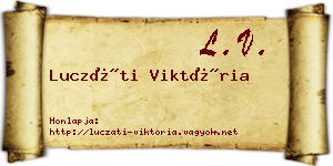 Luczáti Viktória névjegykártya